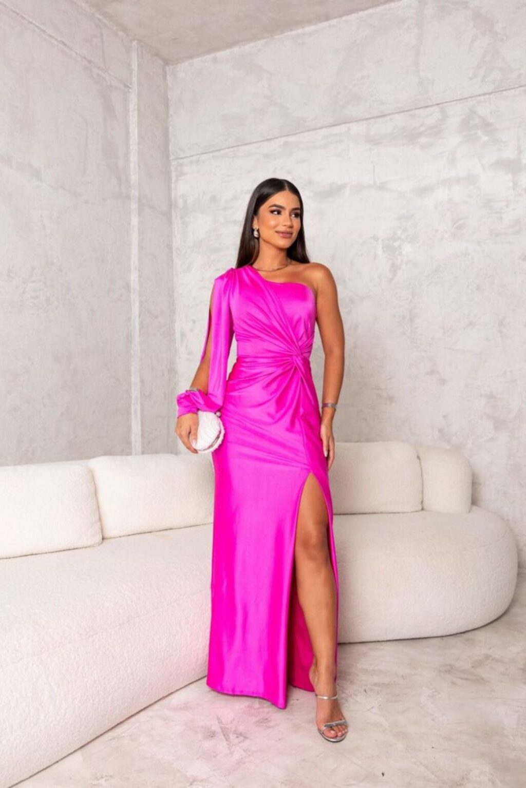 Theresa Elegant One-Shoulder Evening Dress