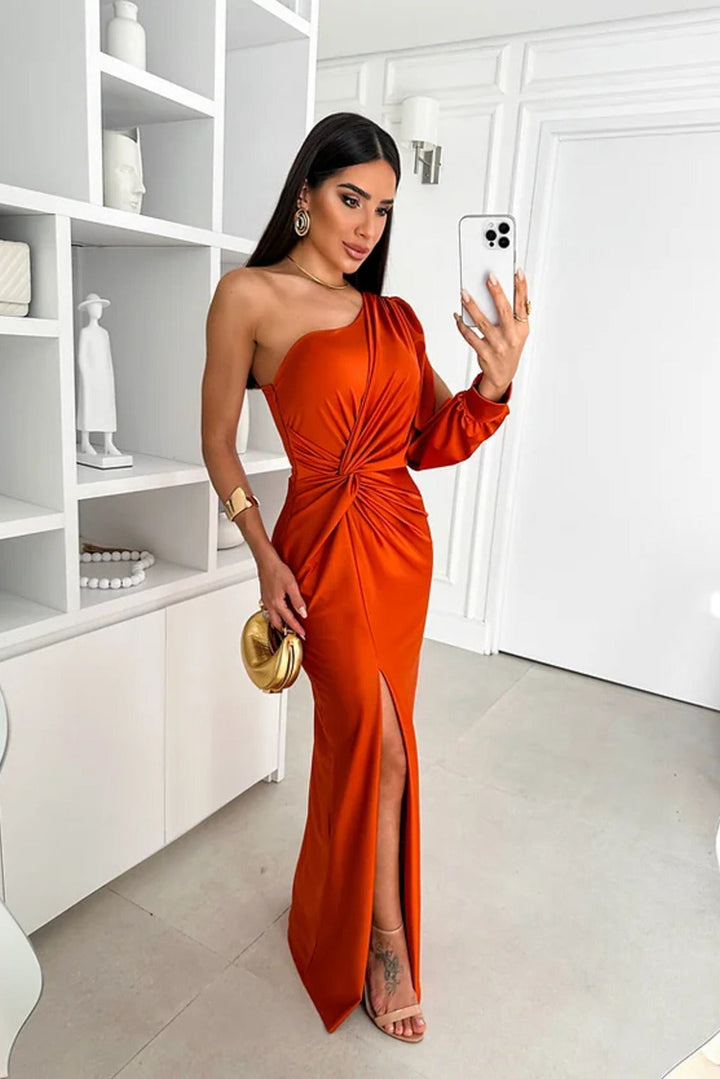 Theresa Elegant One-Shoulder Evening Dress