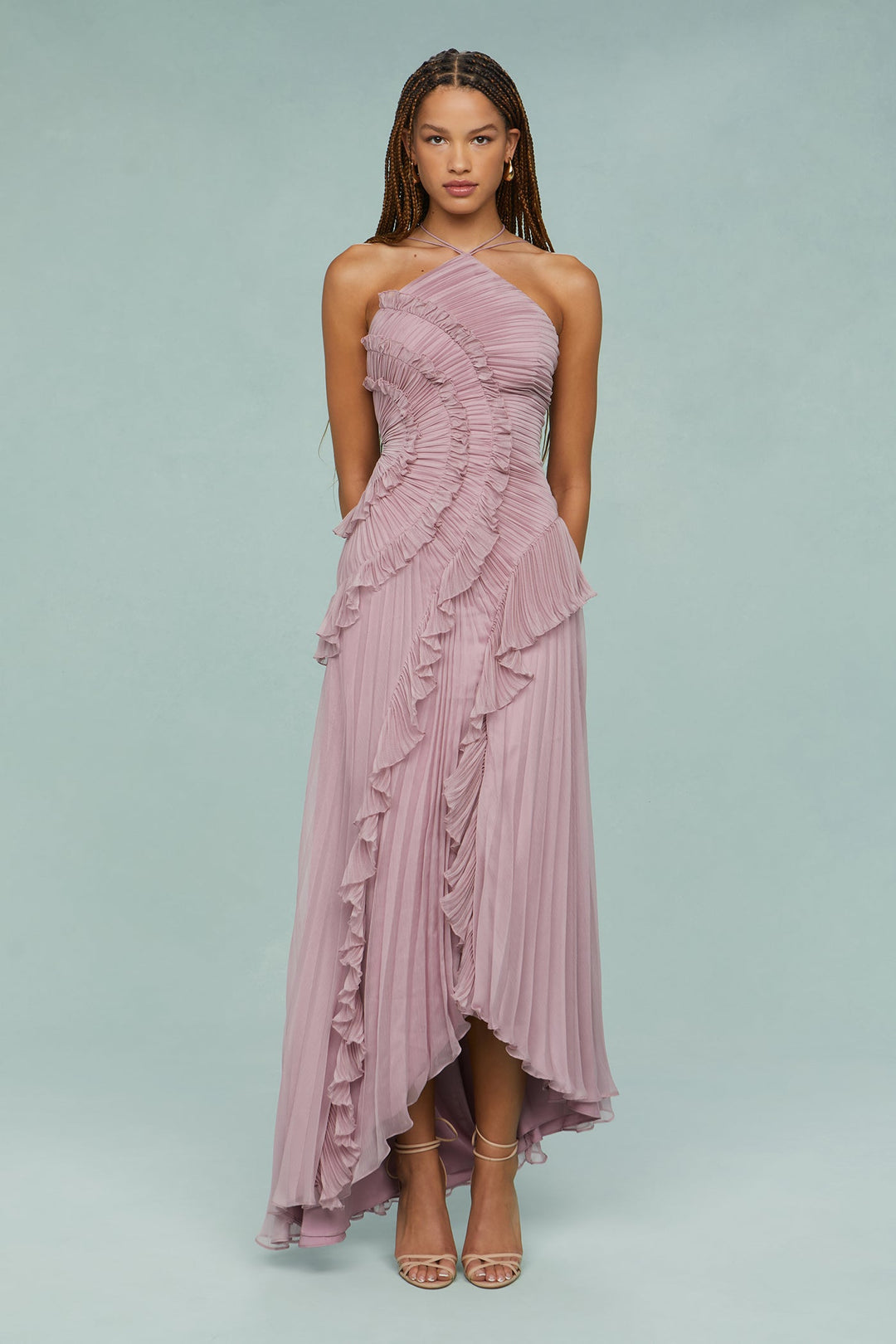 Estelle Elegant Halter Dress