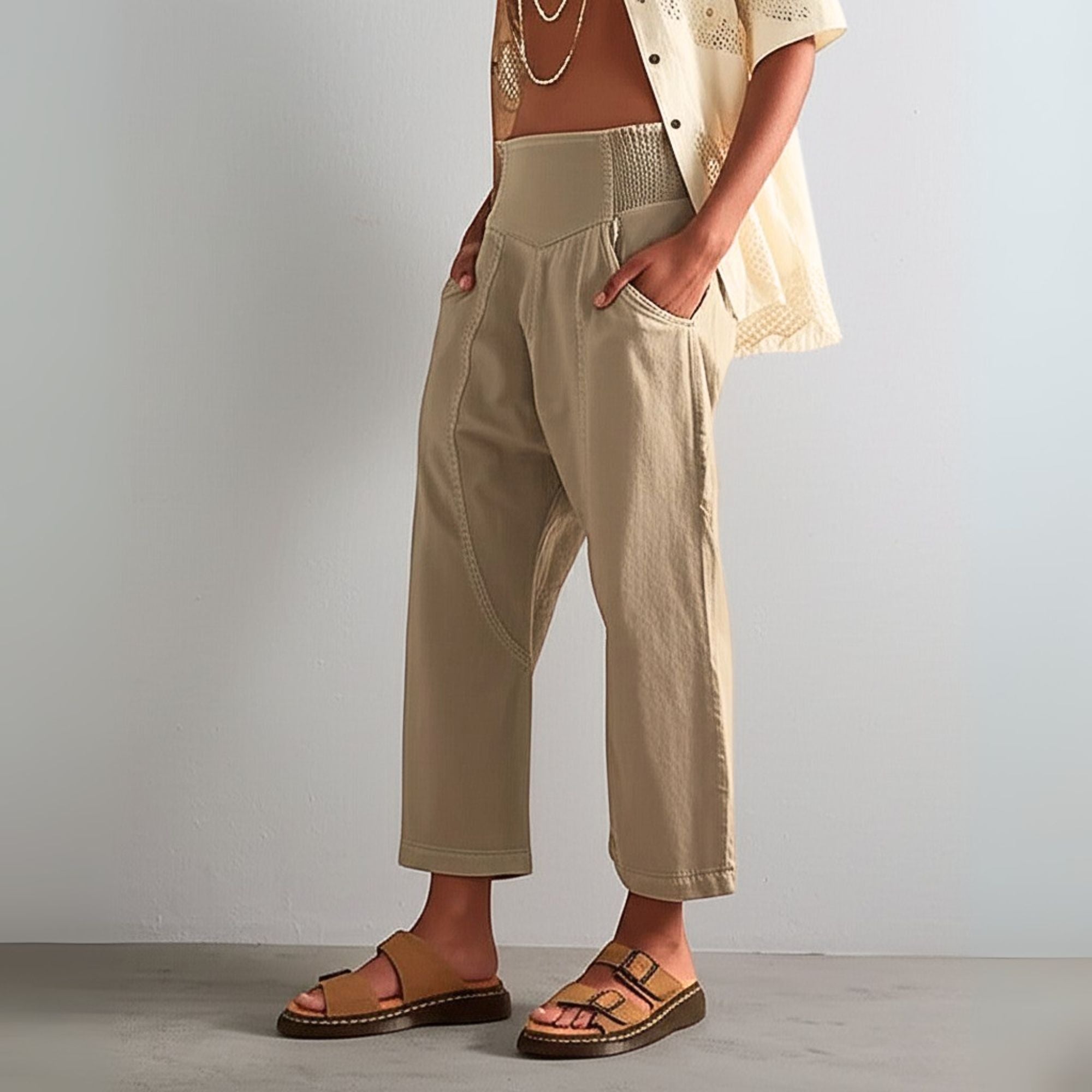 Vireya Curved Seam Wide Leg Pants