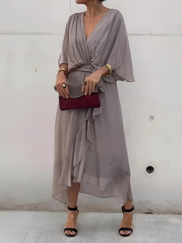 Lori Timeless Wrap Midi Dress