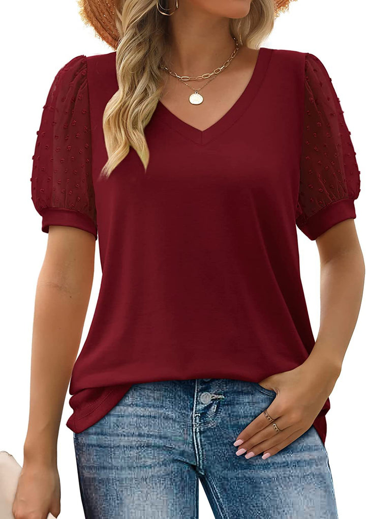 Mirelle V Neck Short Sleeve Everyday Top