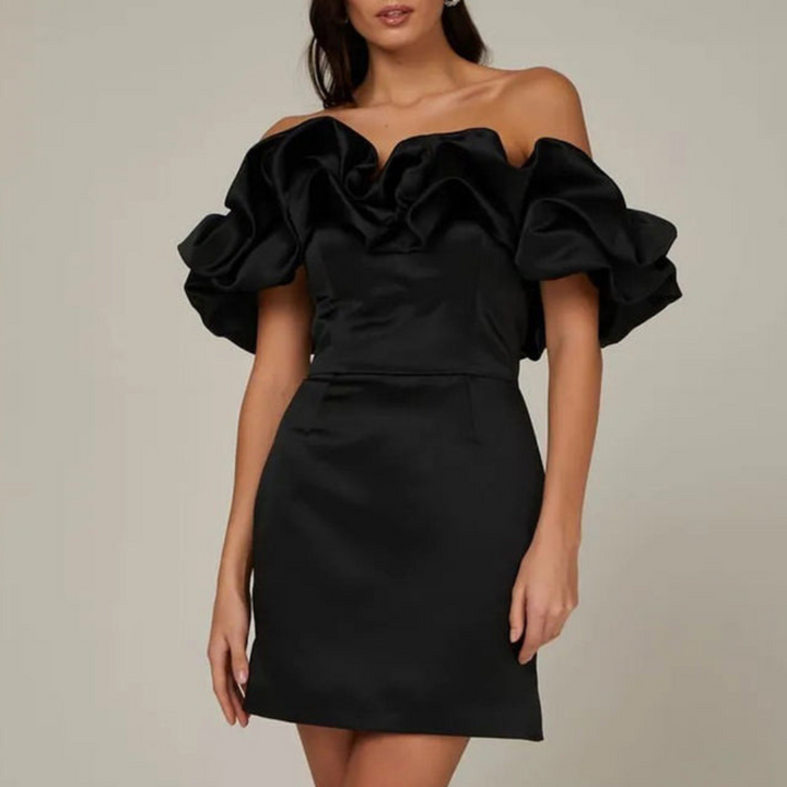 Sarah Ruffle Mini Dress for Wedding Guests
