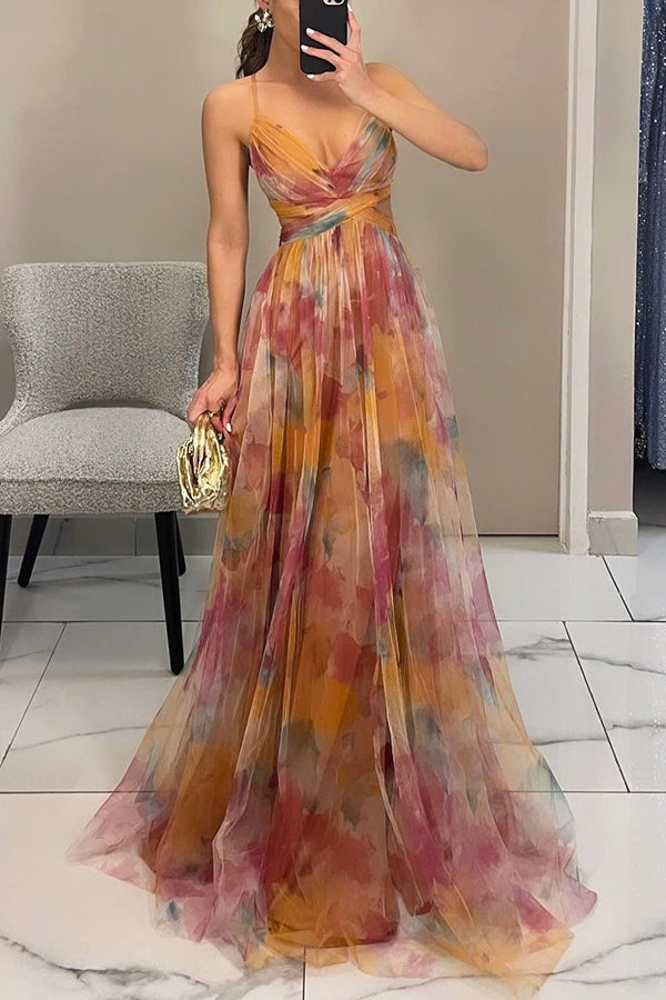 Cindy Beautiful Floral Print Maxi Dress