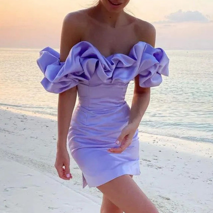Sarah Ruffle Mini Dress for Wedding Guests