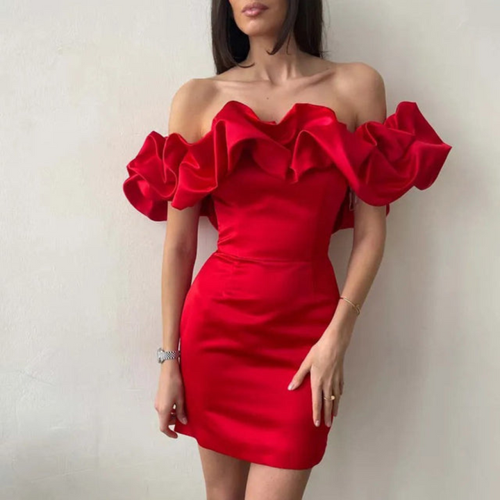 Sarah Ruffle Mini Dress for Wedding Guests