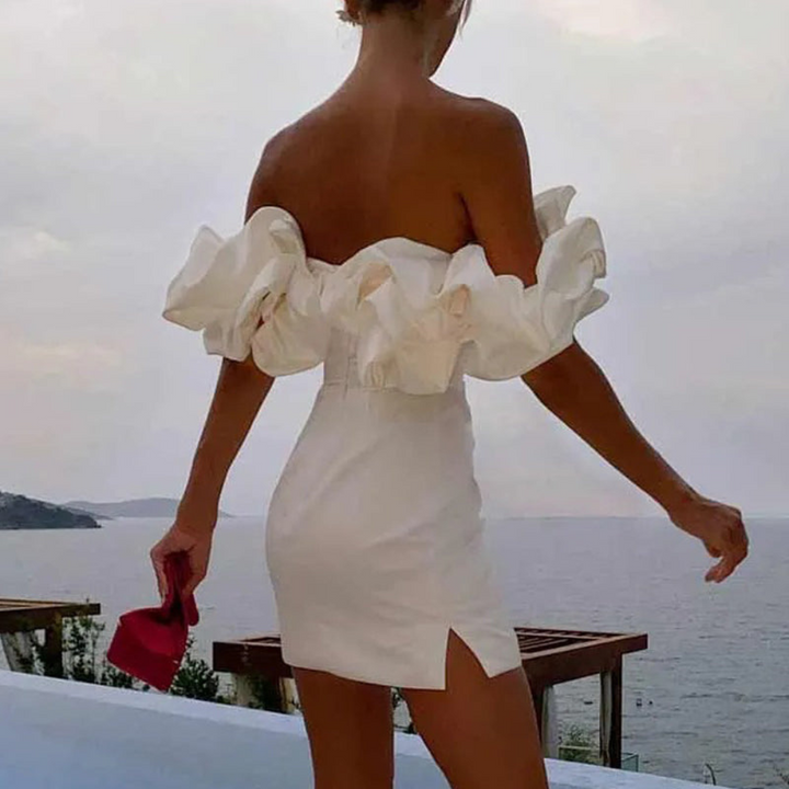 Sarah Ruffle Mini Dress for Wedding Guests