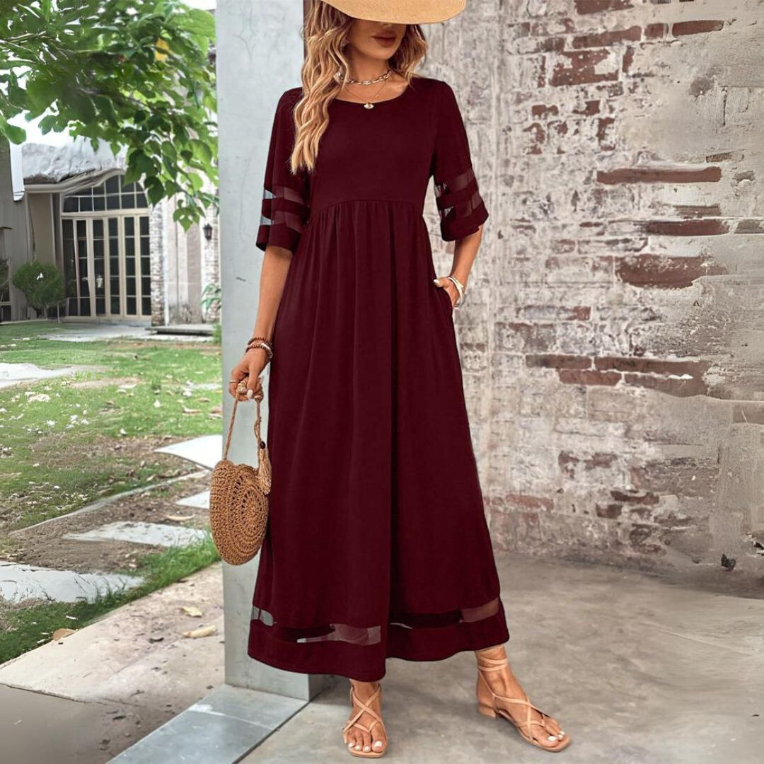 Claudia Elegant Flowing Maxi Dress