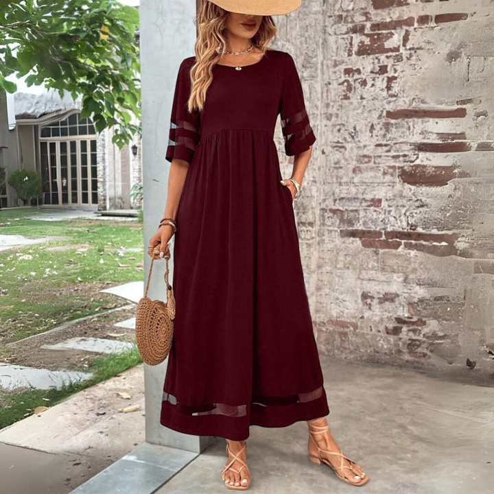 Claudia Elegant Flowing Maxi Dress