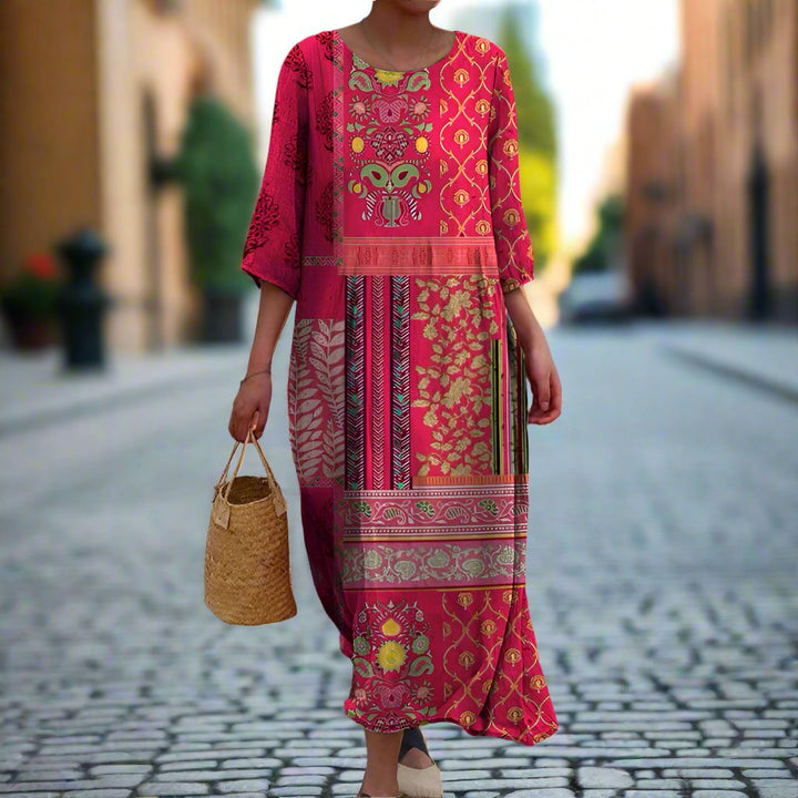 Monika Ethno Boho Summer Maxi Dress