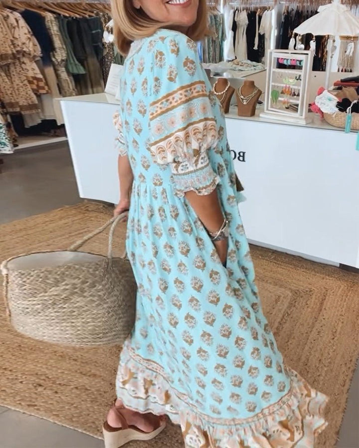 Mana Floral V-Neck Dress