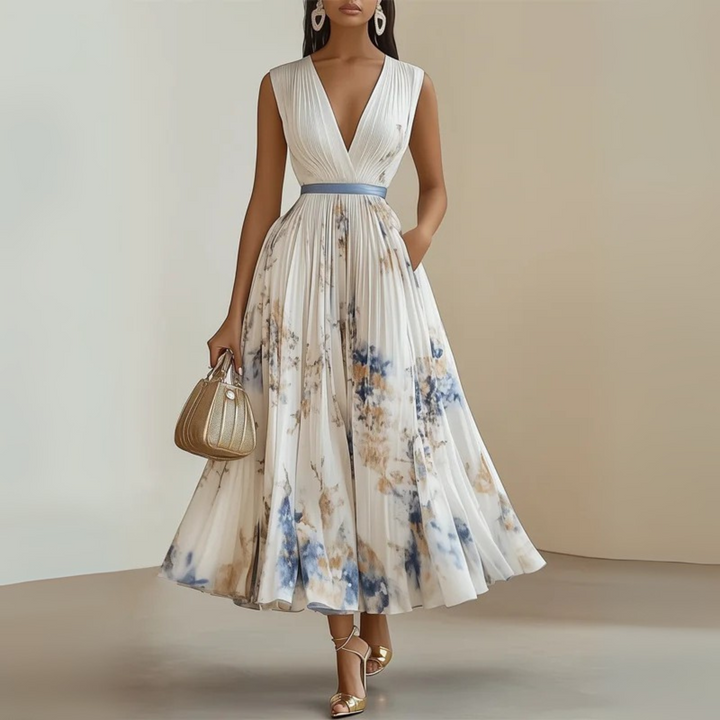 Maureen Flowy Sleeveless Summer Maxi Dress