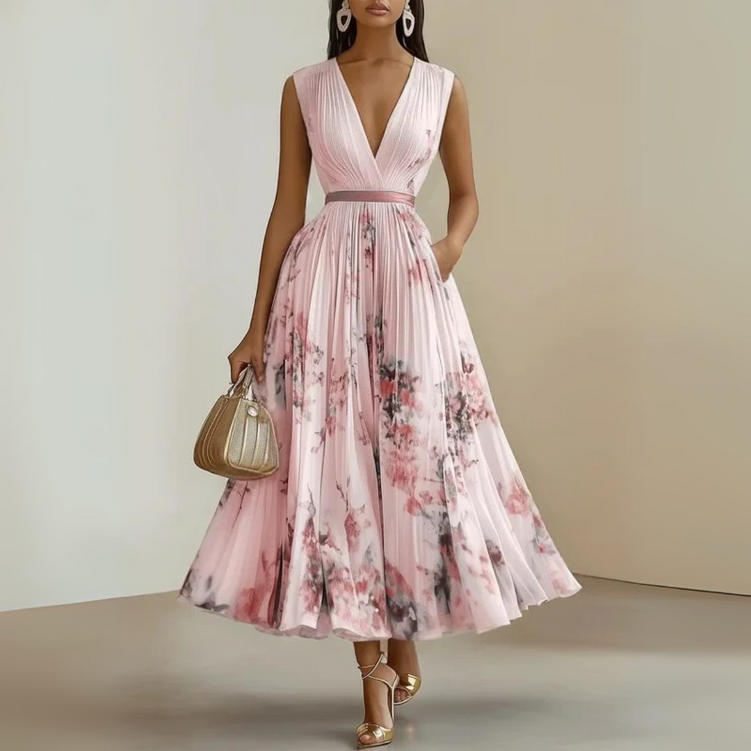 Maureen Flowy Sleeveless Summer Maxi Dress