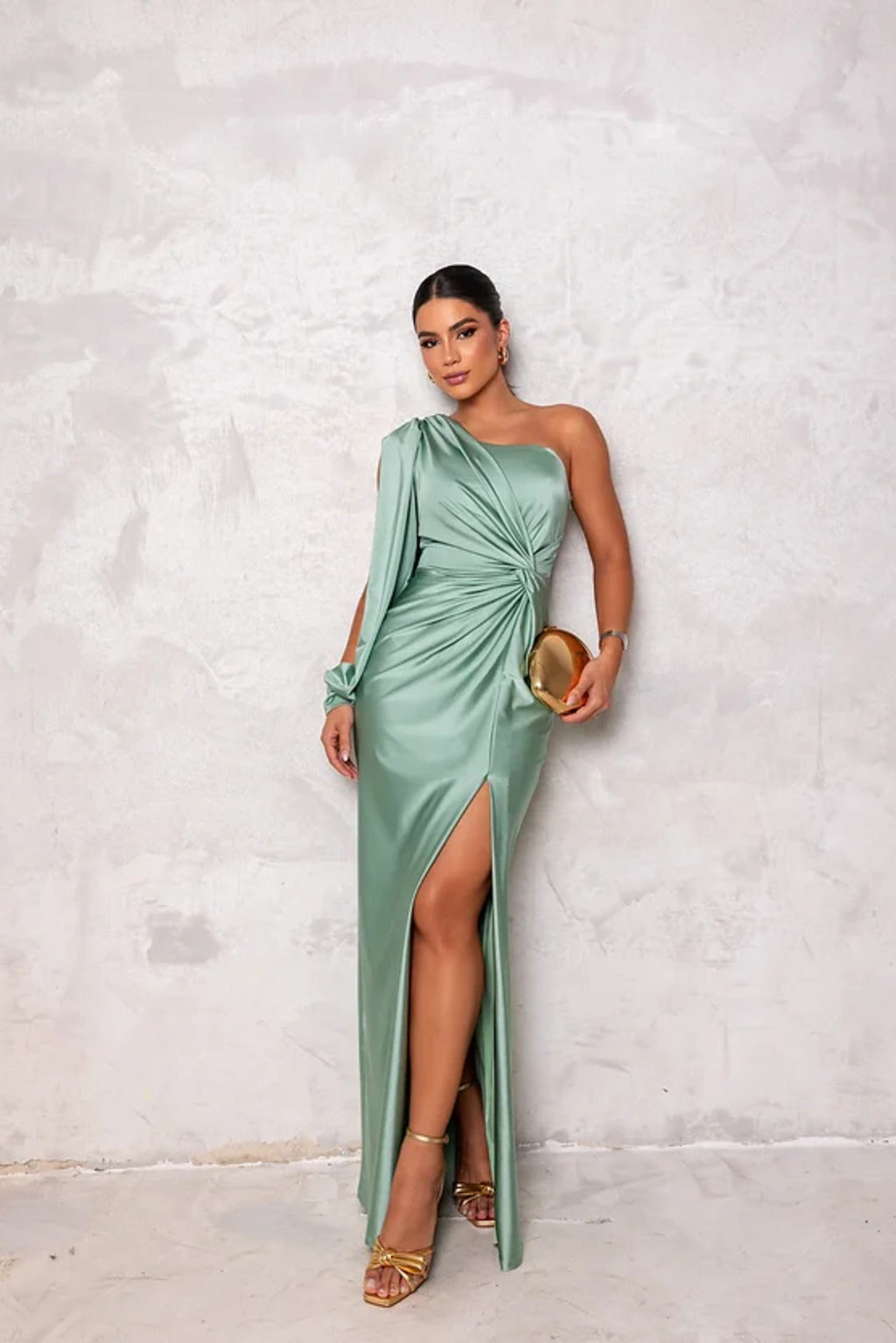 Theresa Elegant One-Shoulder Evening Dress
