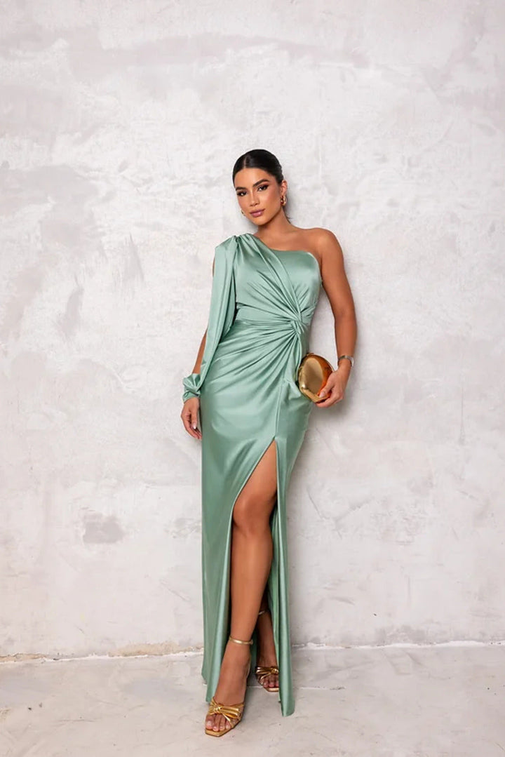Theresa Elegant One-Shoulder Evening Dress