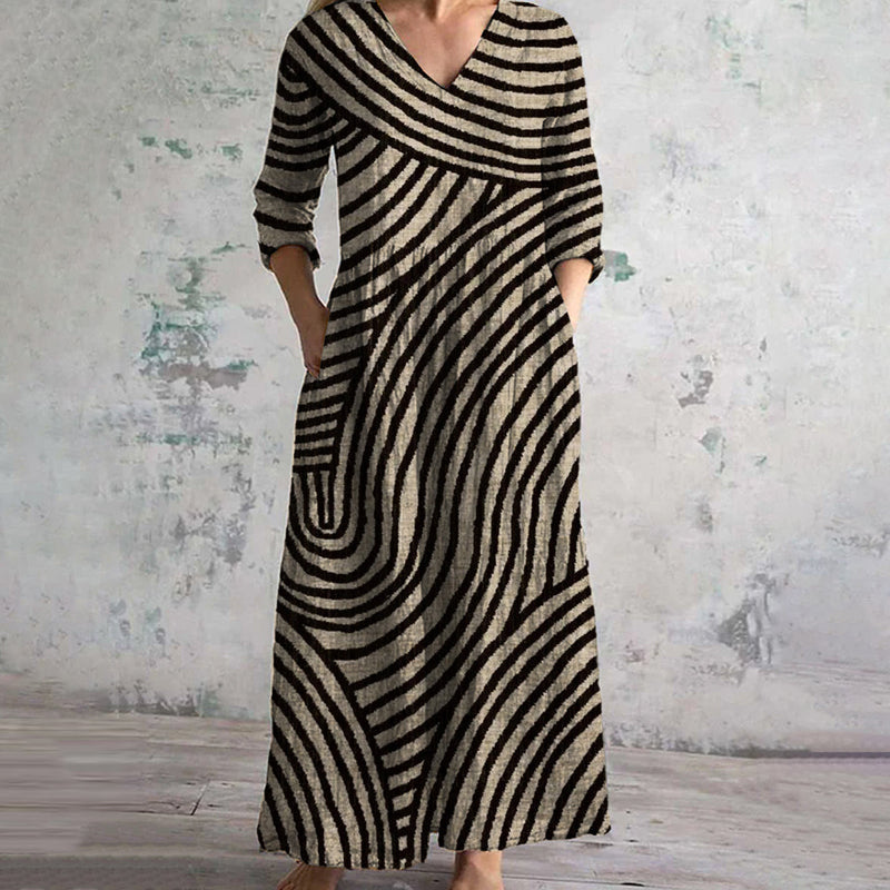 Bonnie Vintage Striped Dress
