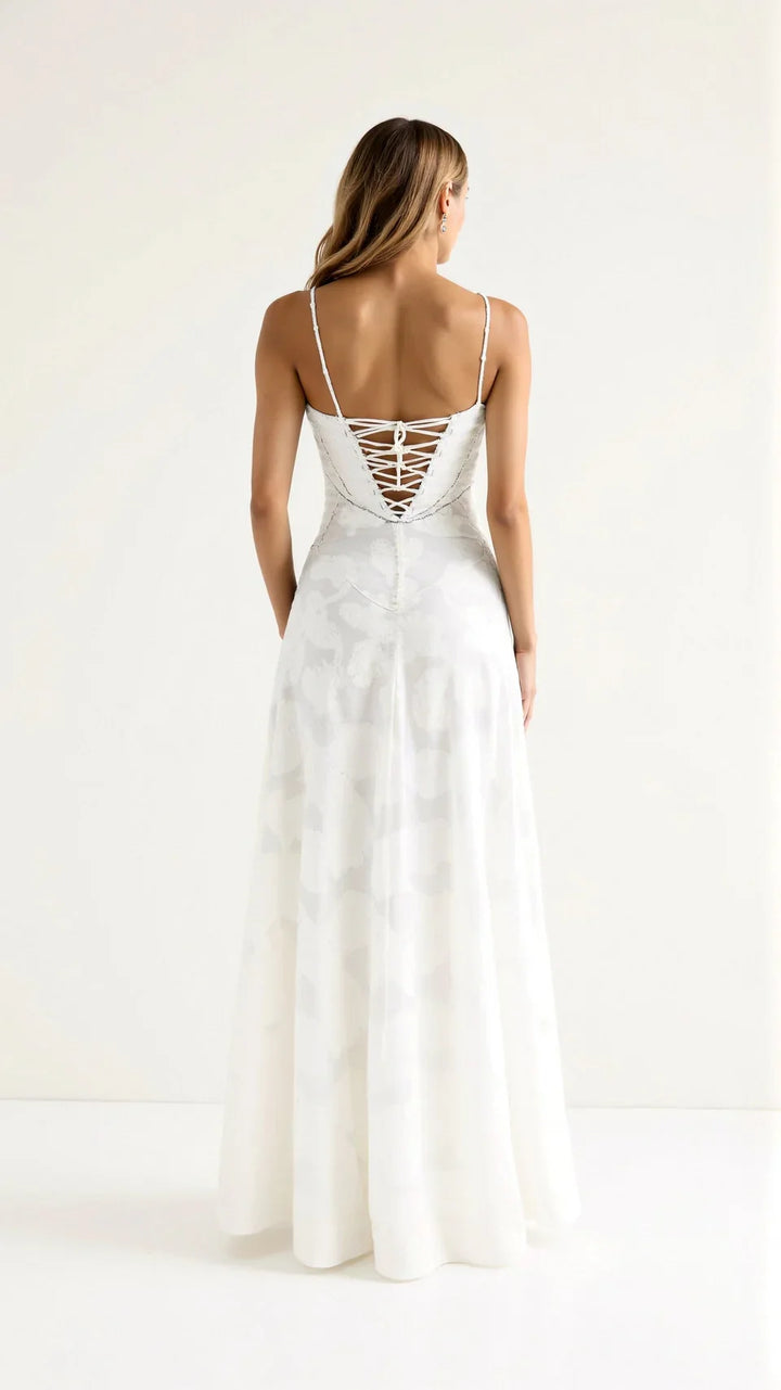 Annabelle Lace Wedding Guest Maxi Dress