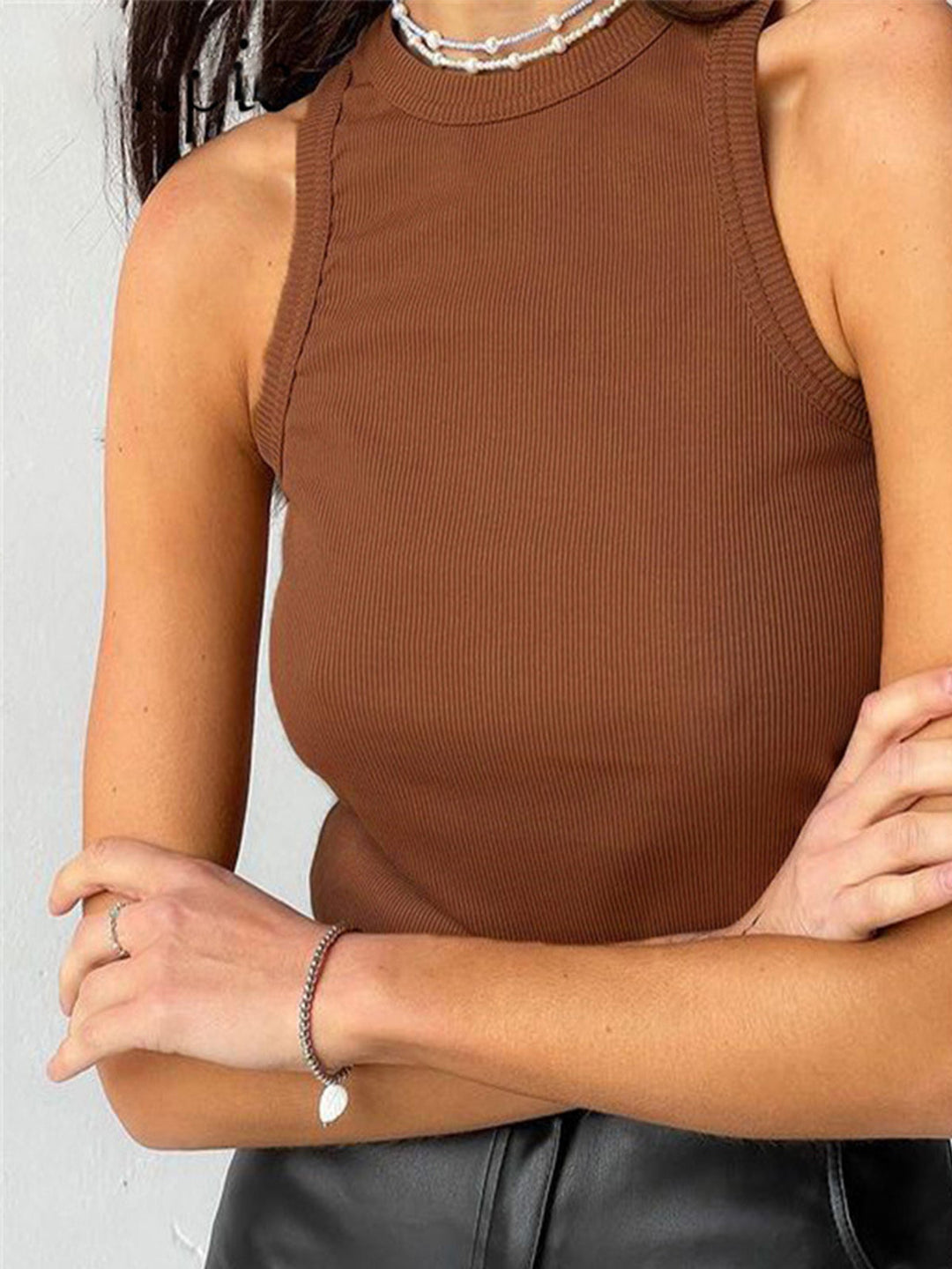 Ribbed Crop Tank Top