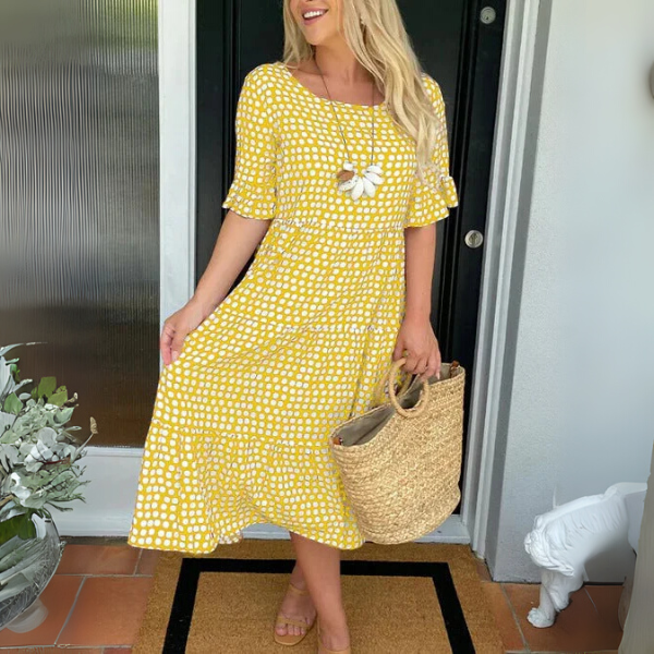 Aisha Relaxed Tiered Midi Dress