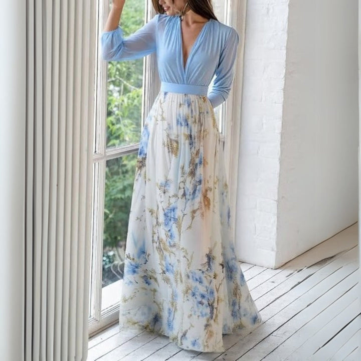 Elara Elegant Floral Maxi Dress