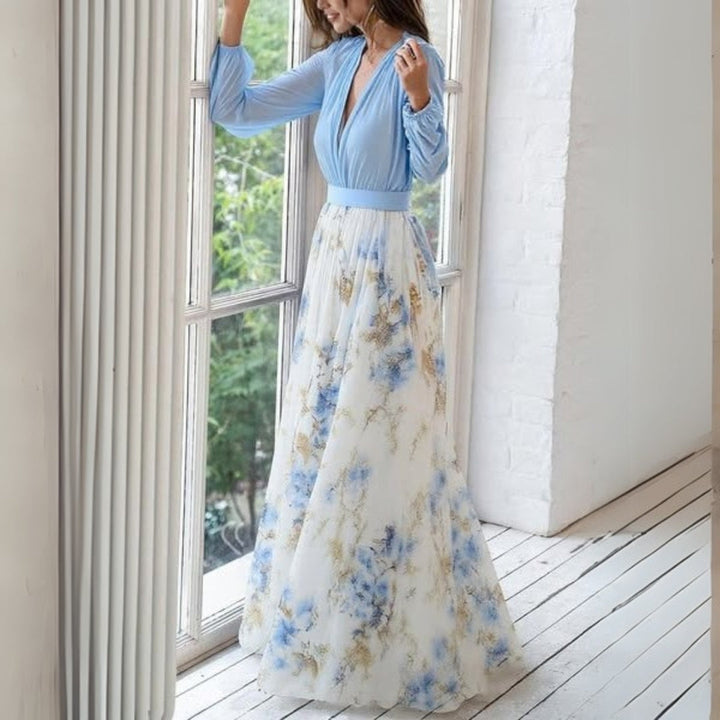 Elara Elegant Floral Maxi Dress