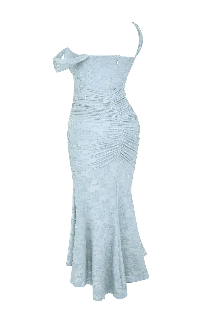 Elara Lace Corset Wedding Guest Maxi Dress