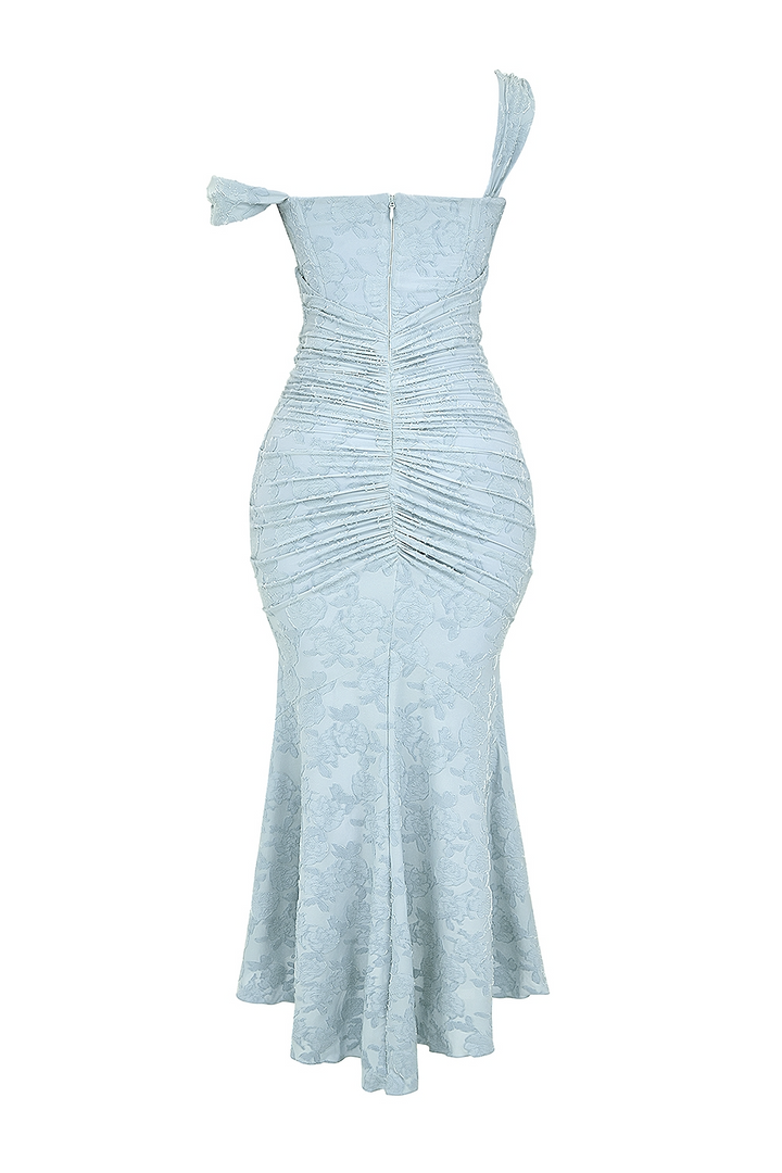 Elara Lace Corset Wedding Guest Maxi Dress