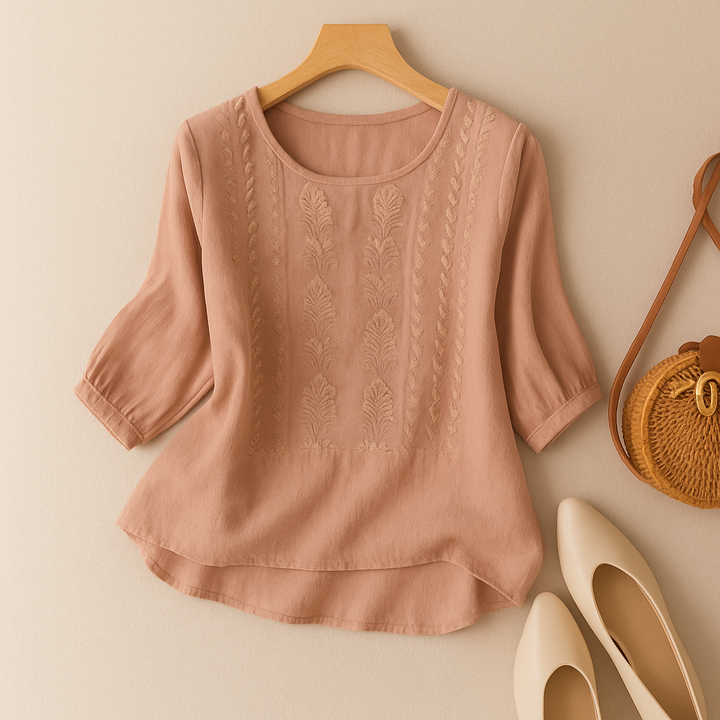 Elaria Embroidered Relaxed Blouse