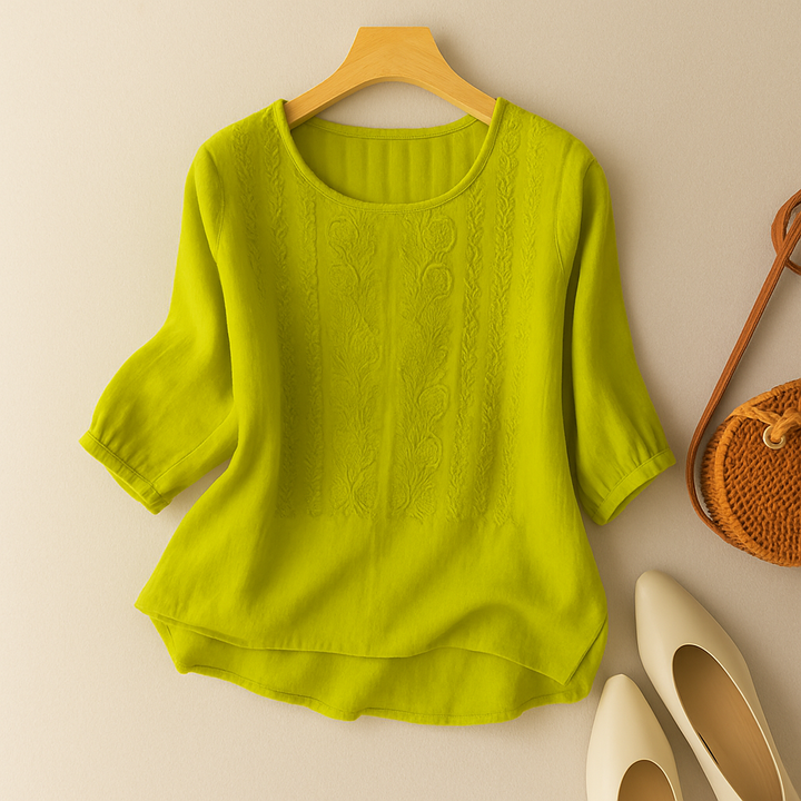 Elaria Embroidered Relaxed Blouse