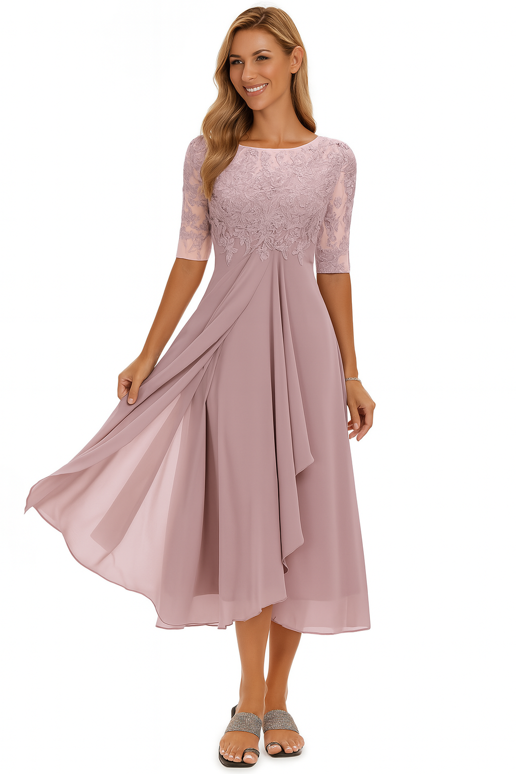 Mirella A Line Summer Midi Dress