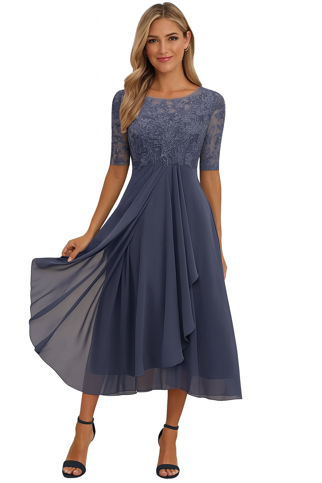 Mirella A Line Summer Midi Dress