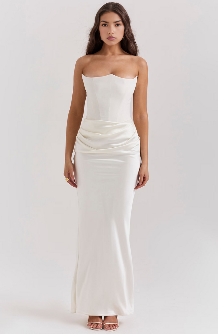 Mia Strapless Corset Maxi Dress