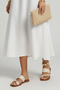 Jasmine Slip-On Sandals with Buckle Strap