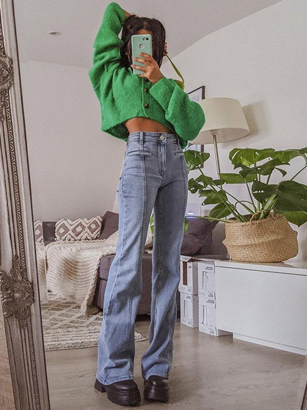 Virella Star Patch Flare Jeans