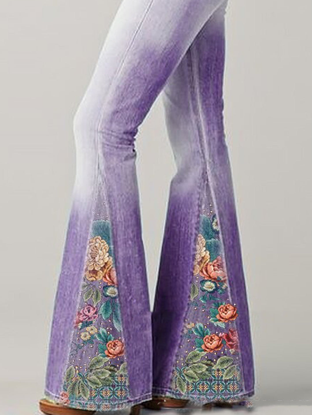 Rosalia Floral Embroidered Flare Jeans