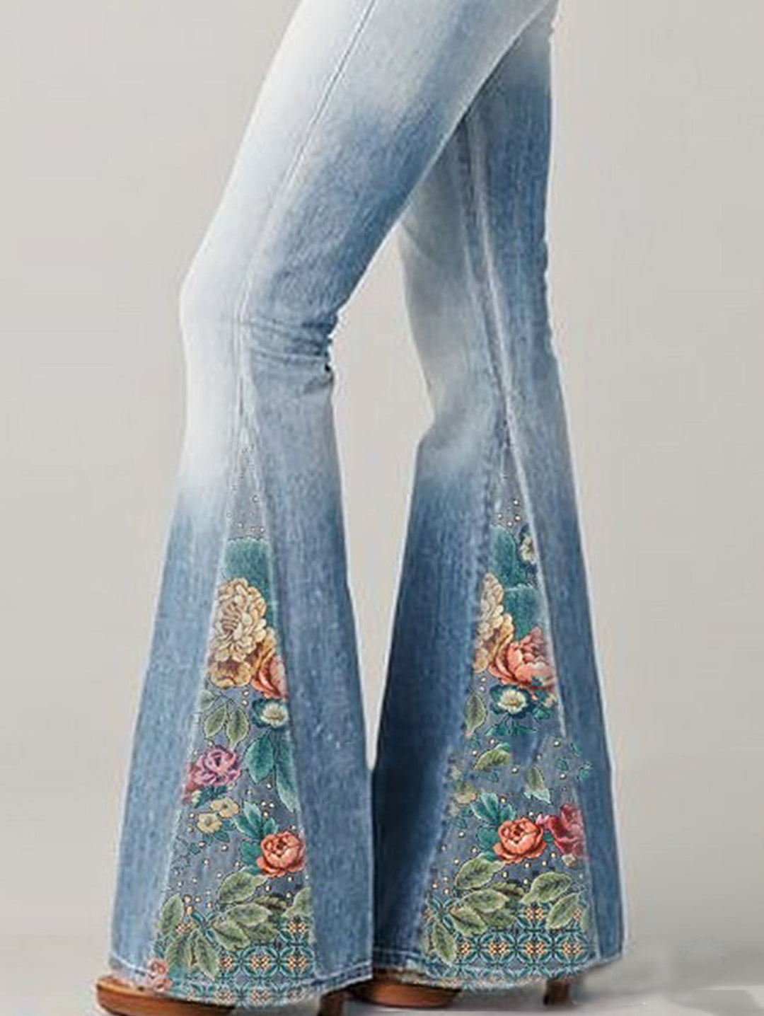 Rosalia Floral Embroidered Flare Jeans