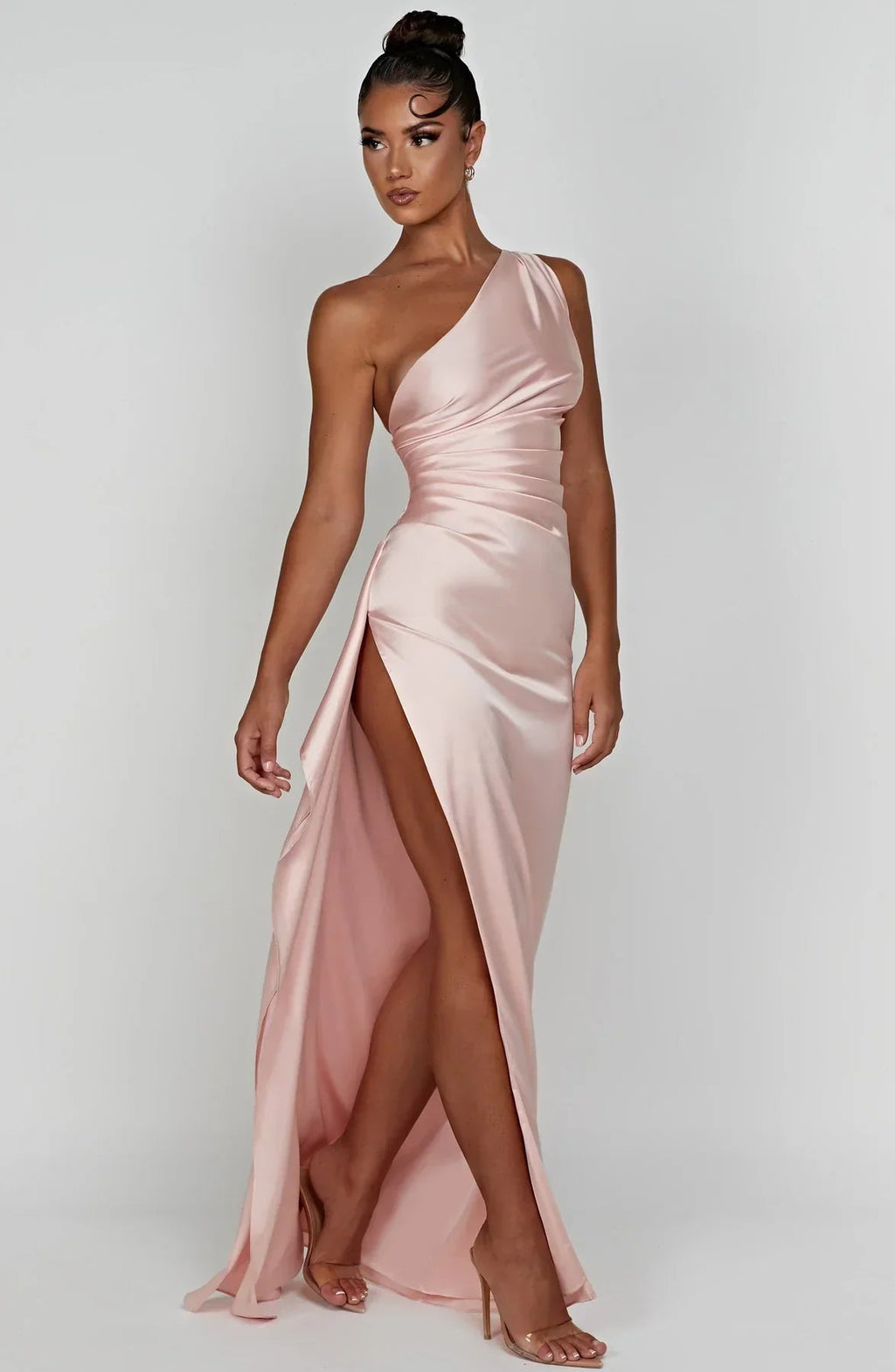 Seraphina Satin Evening Gown Maxi Dress