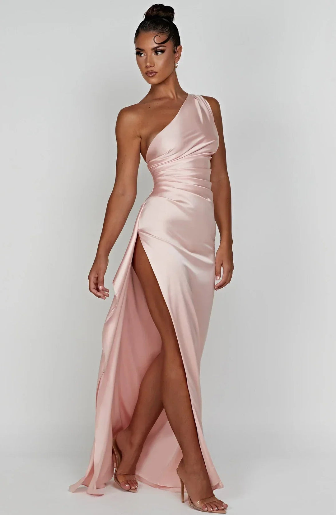 Seraphina Satin Evening Gown Maxi Dress