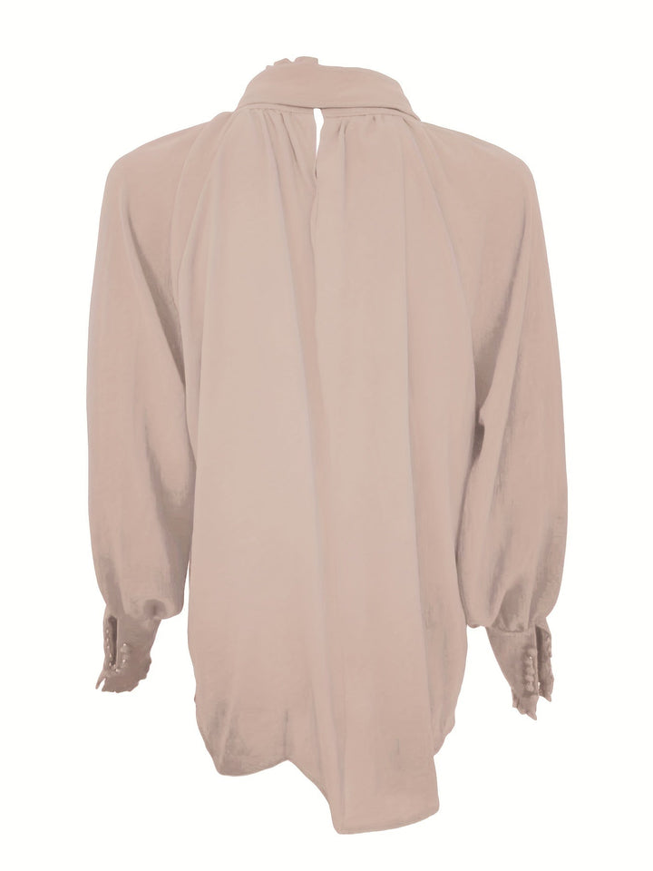 Virelle Tie Neck Long Sleeve Blouse