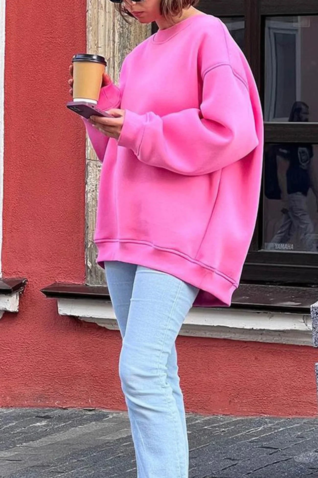 Marlowe Oversized Round Neck Sweatshirt