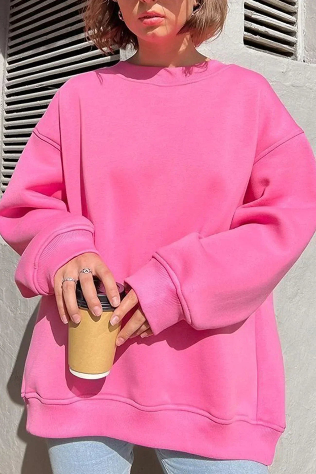 Marlowe Oversized Round Neck Sweatshirt