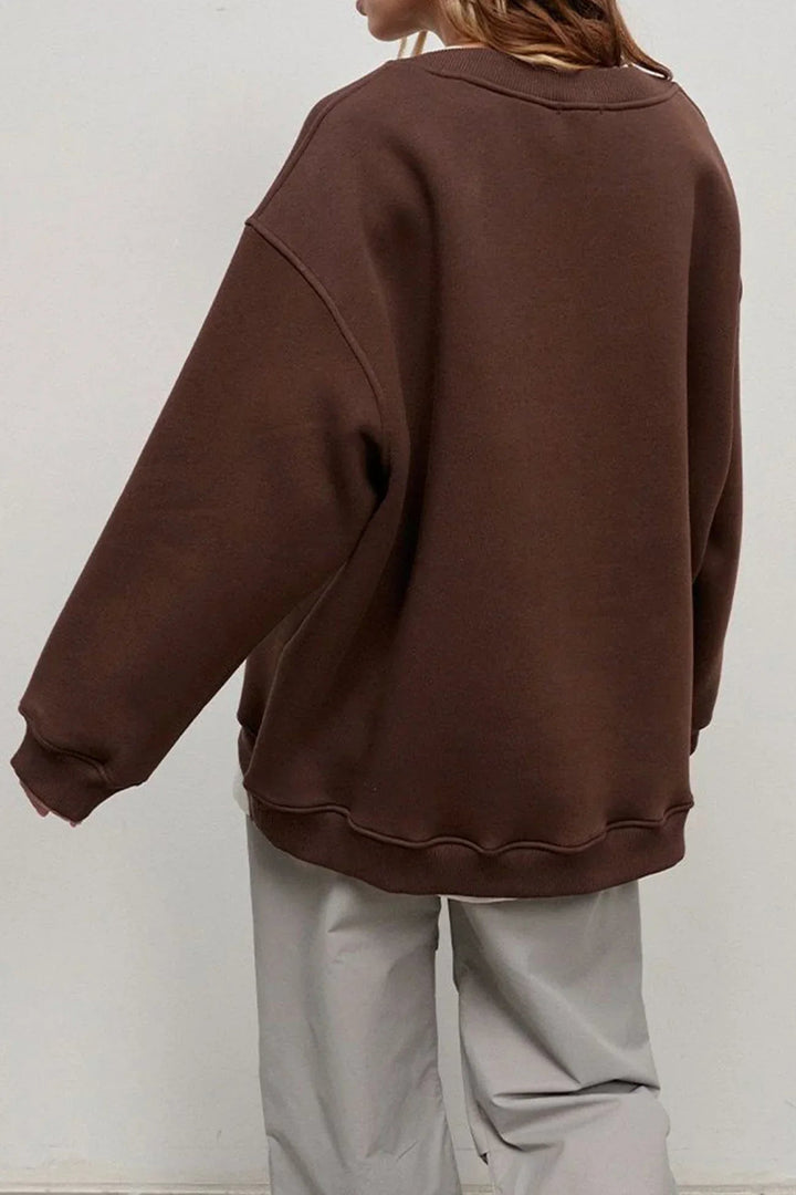 Marlowe Oversized Round Neck Sweatshirt