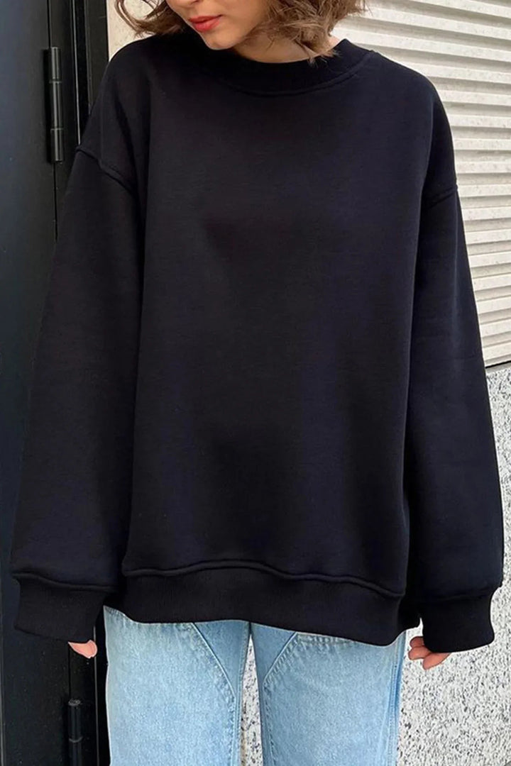Marlowe Oversized Round Neck Sweatshirt