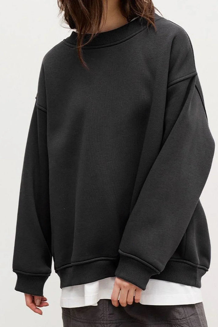 Marlowe Oversized Round Neck Sweatshirt