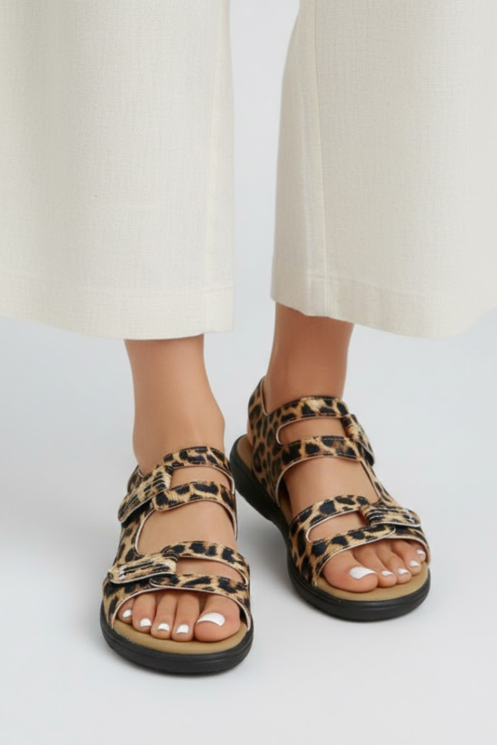 Ovrin Heeled Sandals Multi Strap Toe