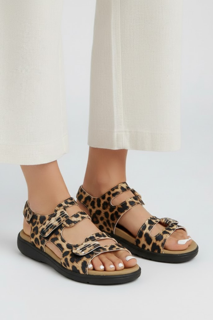 Ovrin Heeled Sandals Multi Strap Toe