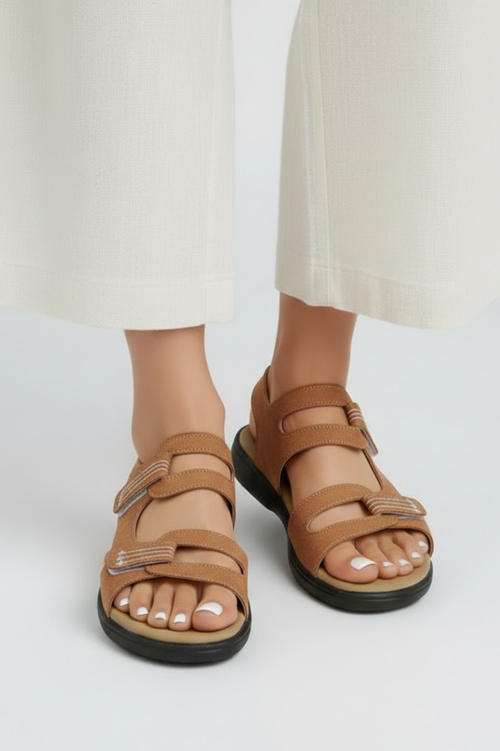 Ovrin Heeled Sandals Multi Strap Toe