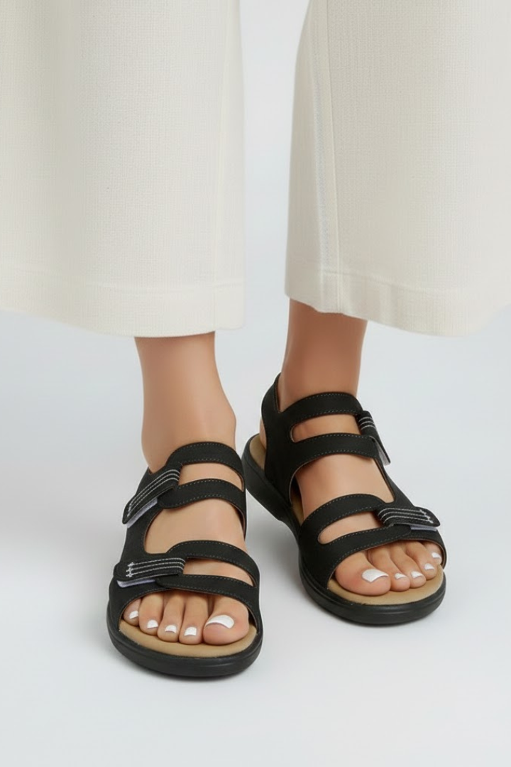 Ovrin Heeled Sandals Multi Strap Toe