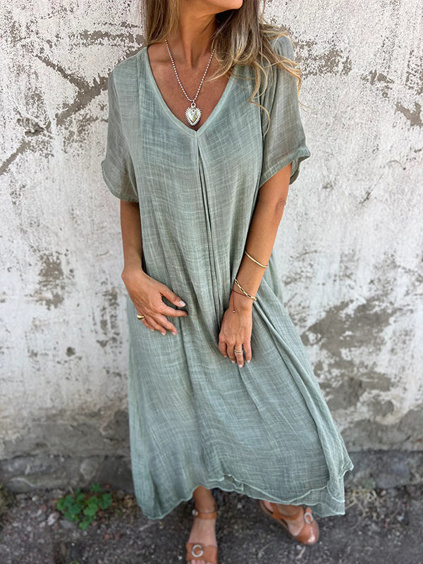 Amy Loose V-neck Dress
