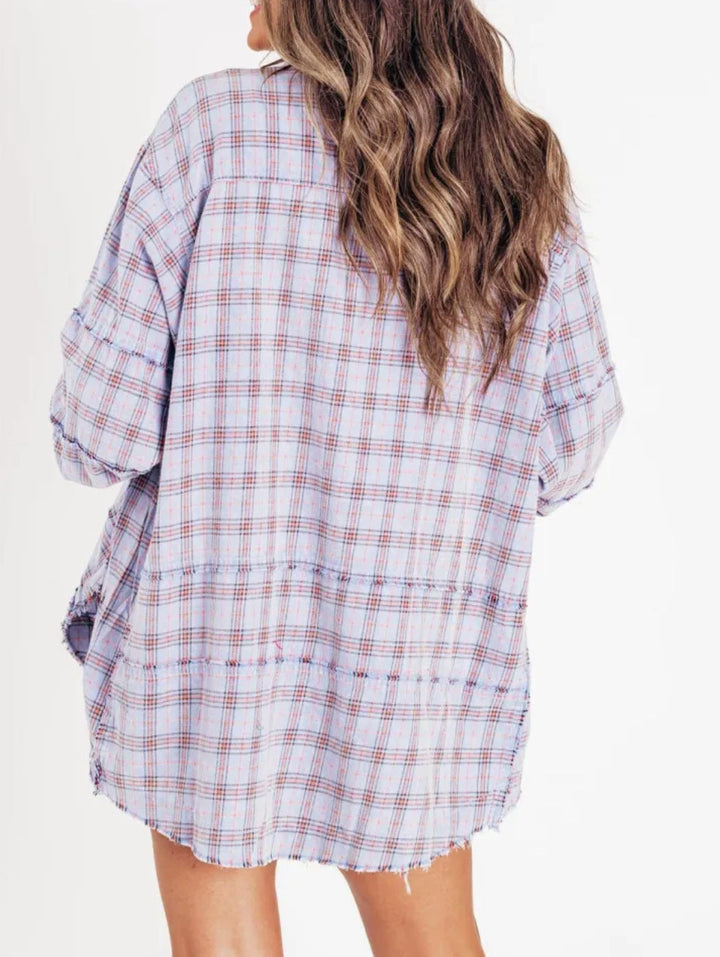Linora Oversized Plaid Flannel Shirt